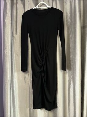 Zara Ribbed Ruched Dress